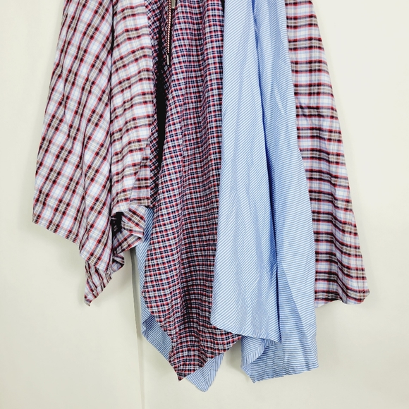 🆕️ victoria / tomas mixed plaid asymmetrical skirt - Picture 5 of 9